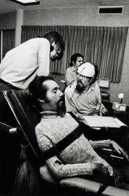 Ed Roberts (foreground) and (l-r) Bob Metz, Phil Draper and Hale Zukas; photo by